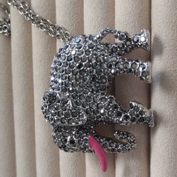 Crystal Elephant Brooch or Necklace - Picture 2 of 4